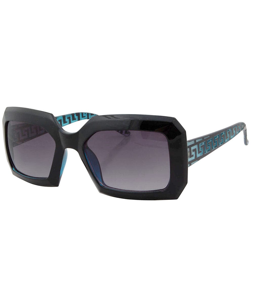 hustle black blue sunglasses