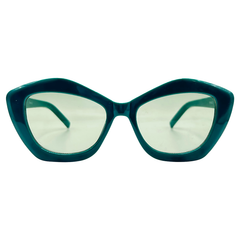 IMAGINE Mod Geometric SunglassesTeal-Giant Vintage Eyewear