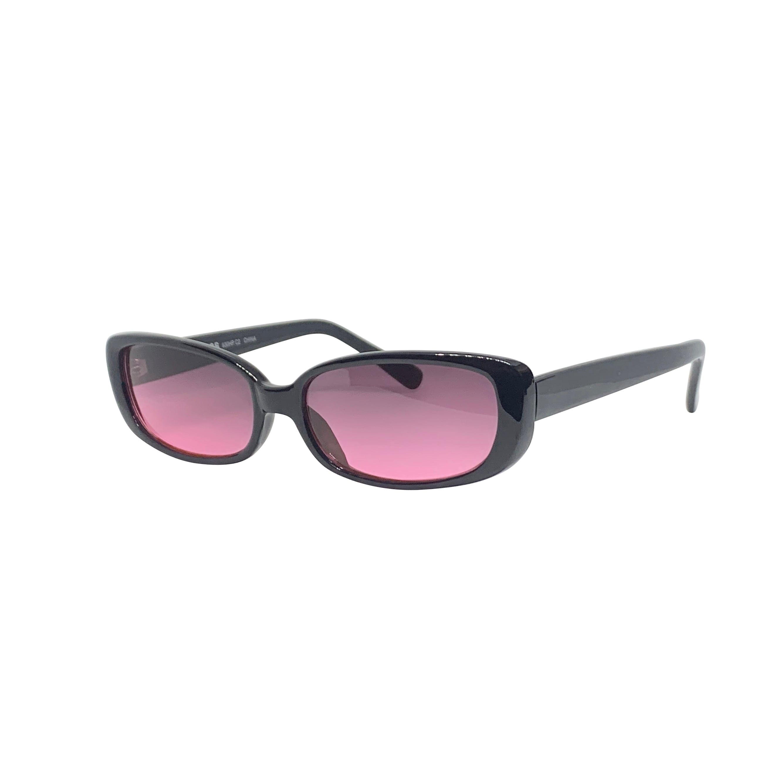 BUGGIN’ Black and Pink 90s Square Sunnies