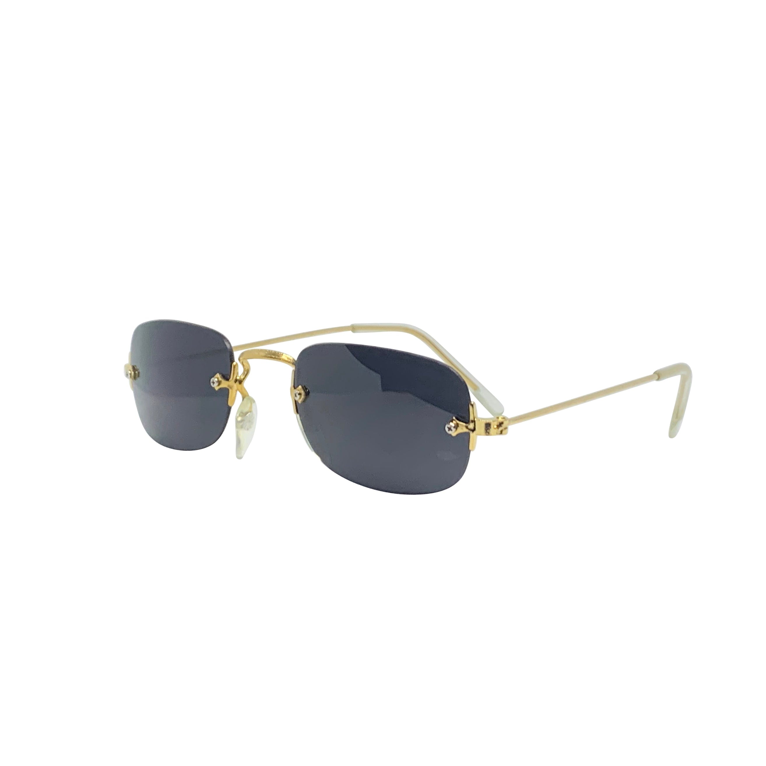 SOUP Rimless 90s Gold/Super Dark Sunglasses