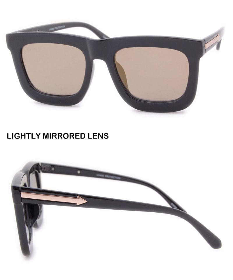 izzy black brass sunglasses