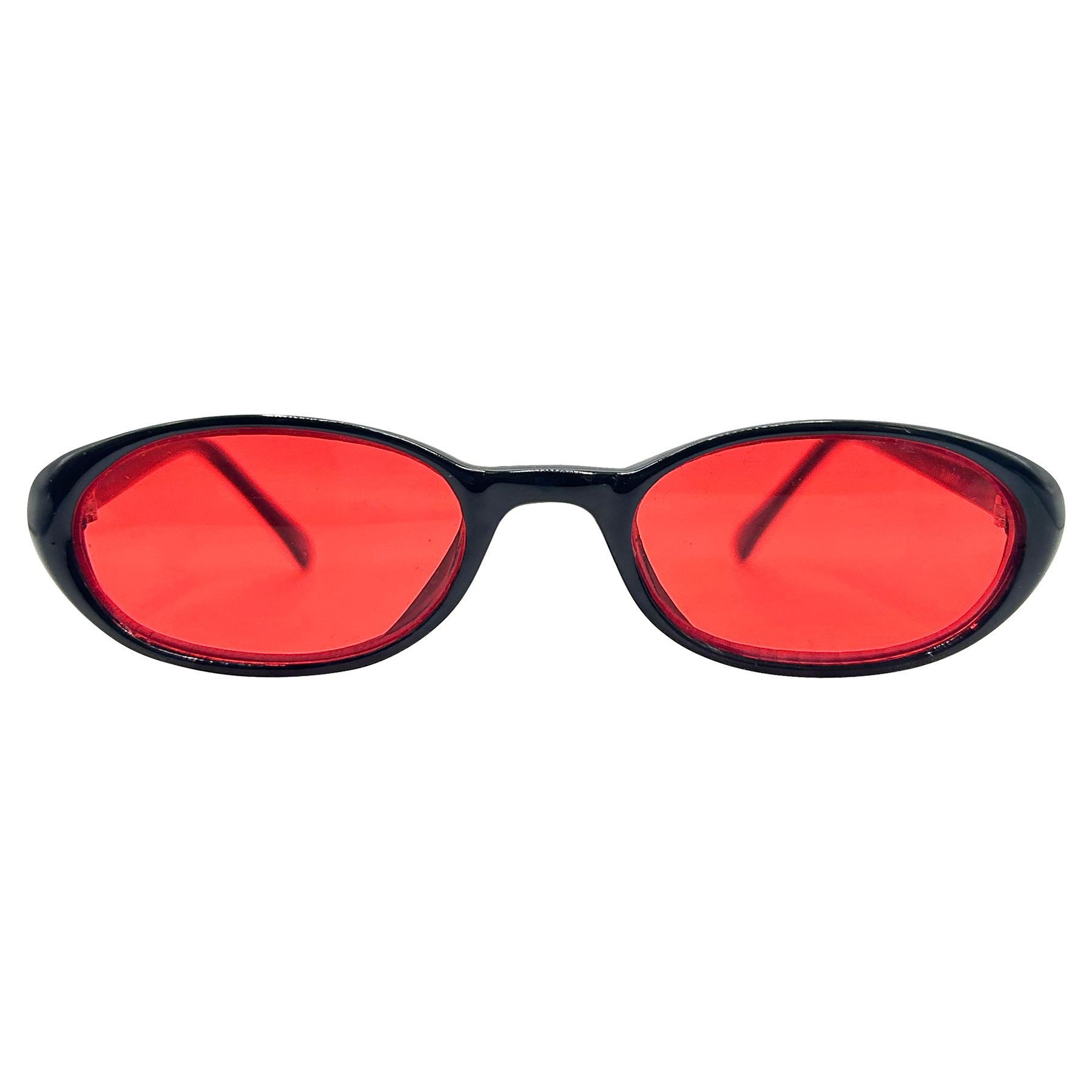 Red top x sunglasses