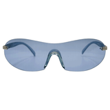 JUICED Rimless Shield SunglassesBlue-Giant Vintage Eyewear