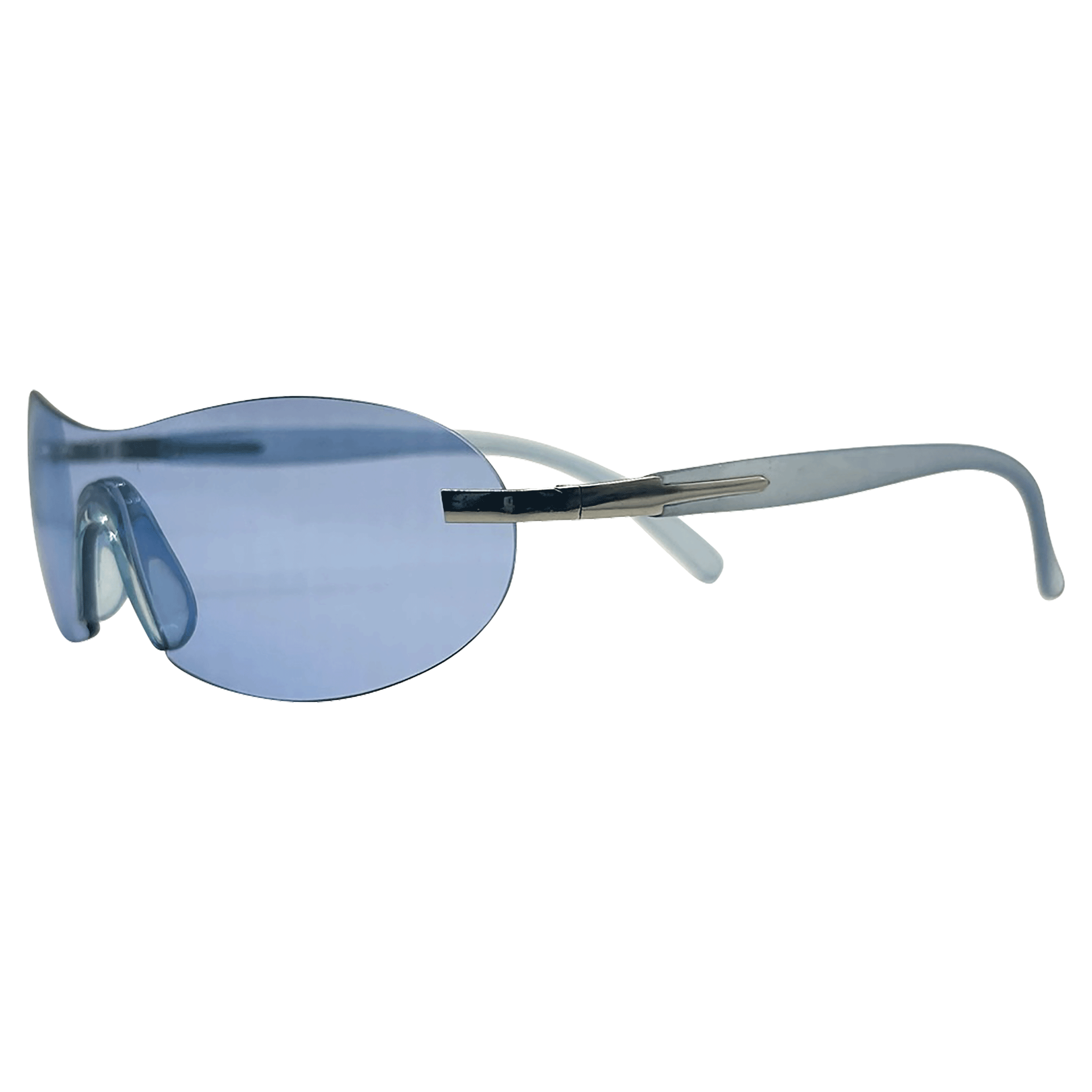 JUICED Rimless Shield Sunglasses-Giant Vintage Eyewear