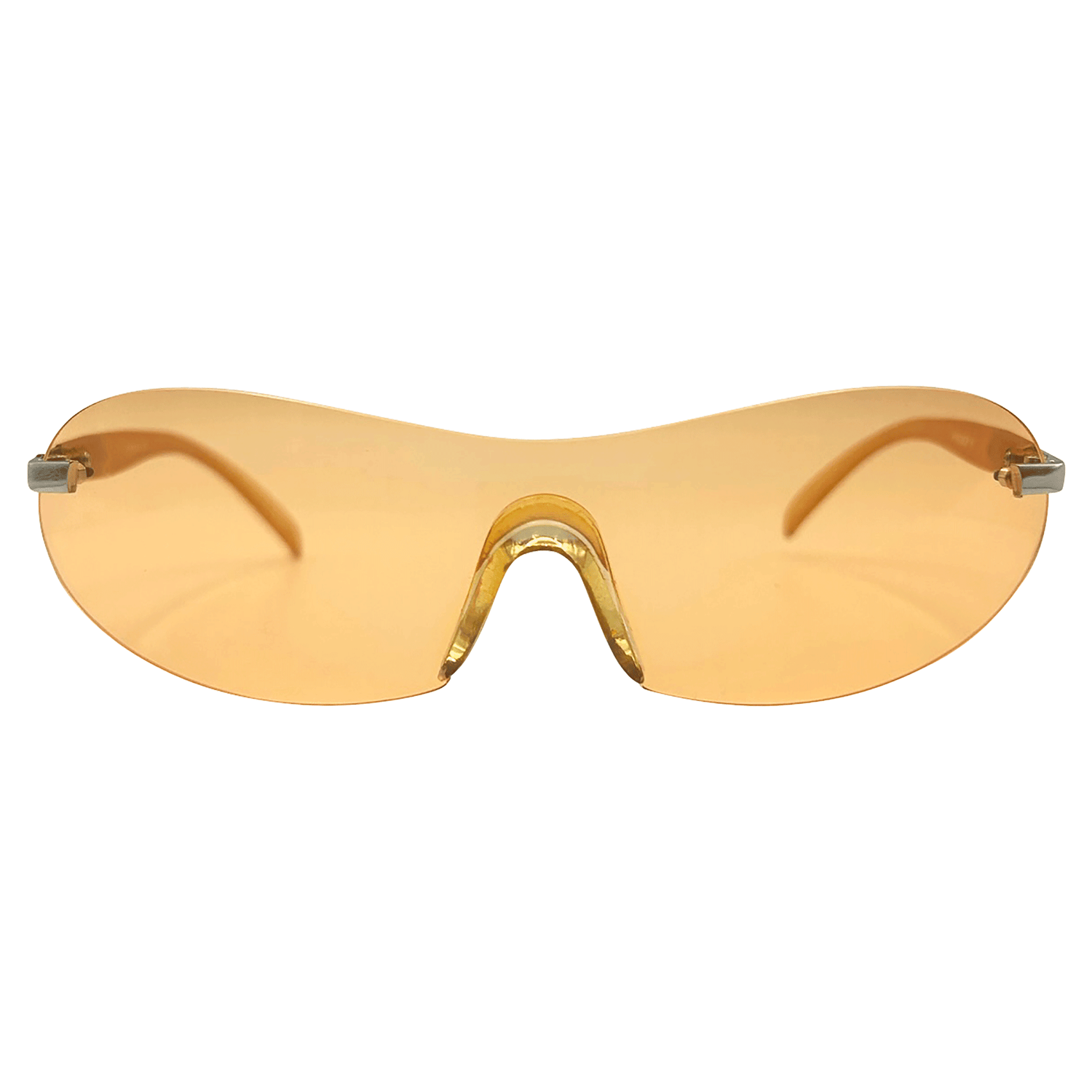 JUICED Rimless Shield SunglassesOrange-Giant Vintage Eyewear