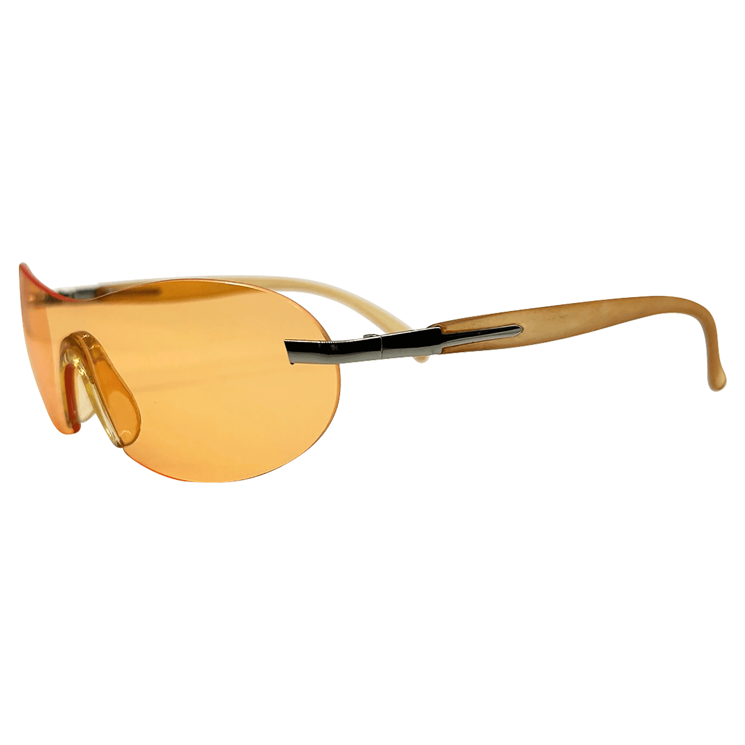 JUICED Rimless Shield Sunglasses-Giant Vintage Eyewear