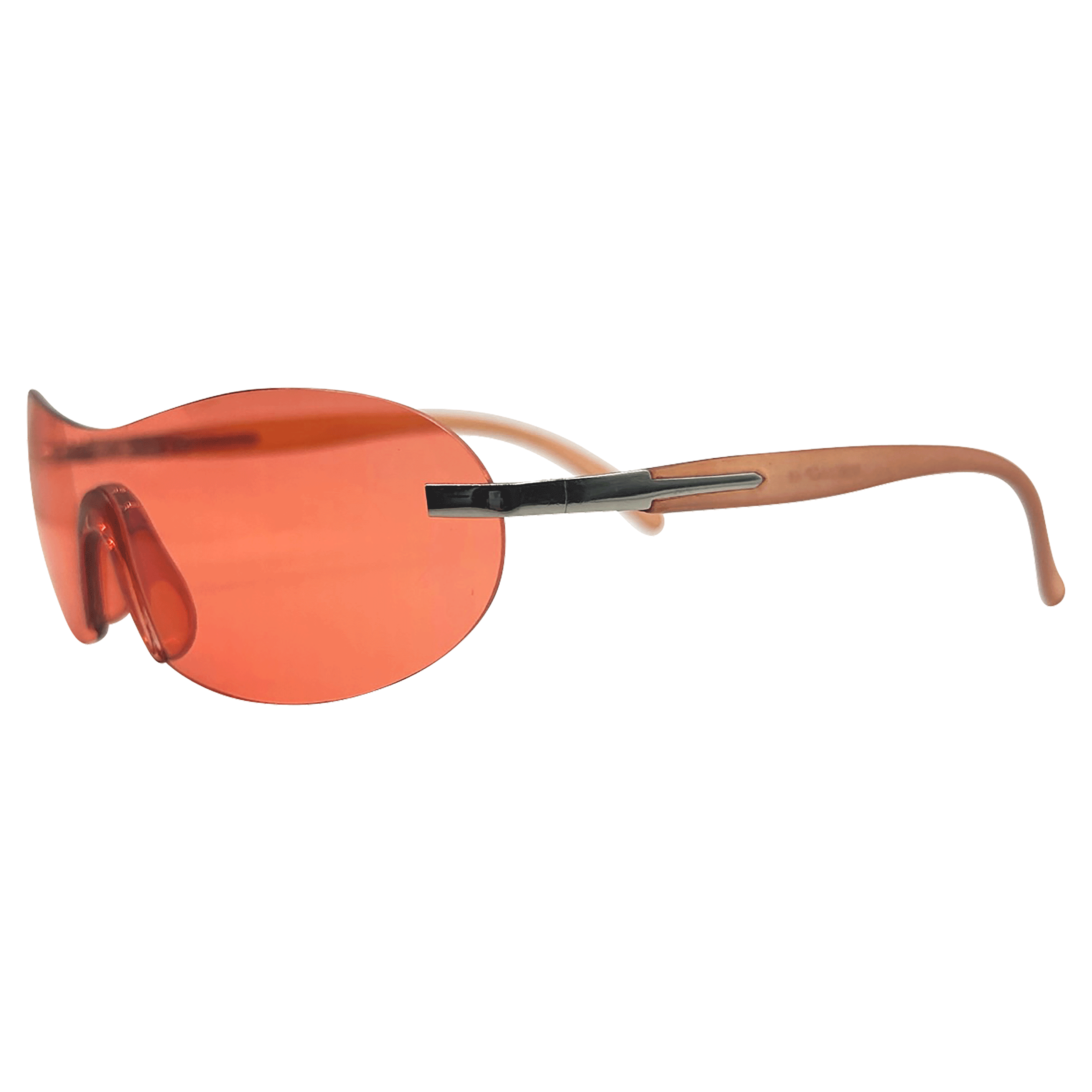 JUICED Rimless Shield Sunglasses-Giant Vintage Eyewear