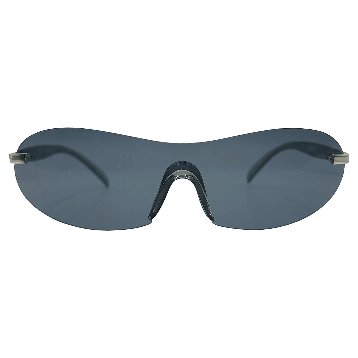 JUICED Rimless Shield SunglassesSuper Dark-Giant Vintage Eyewear
