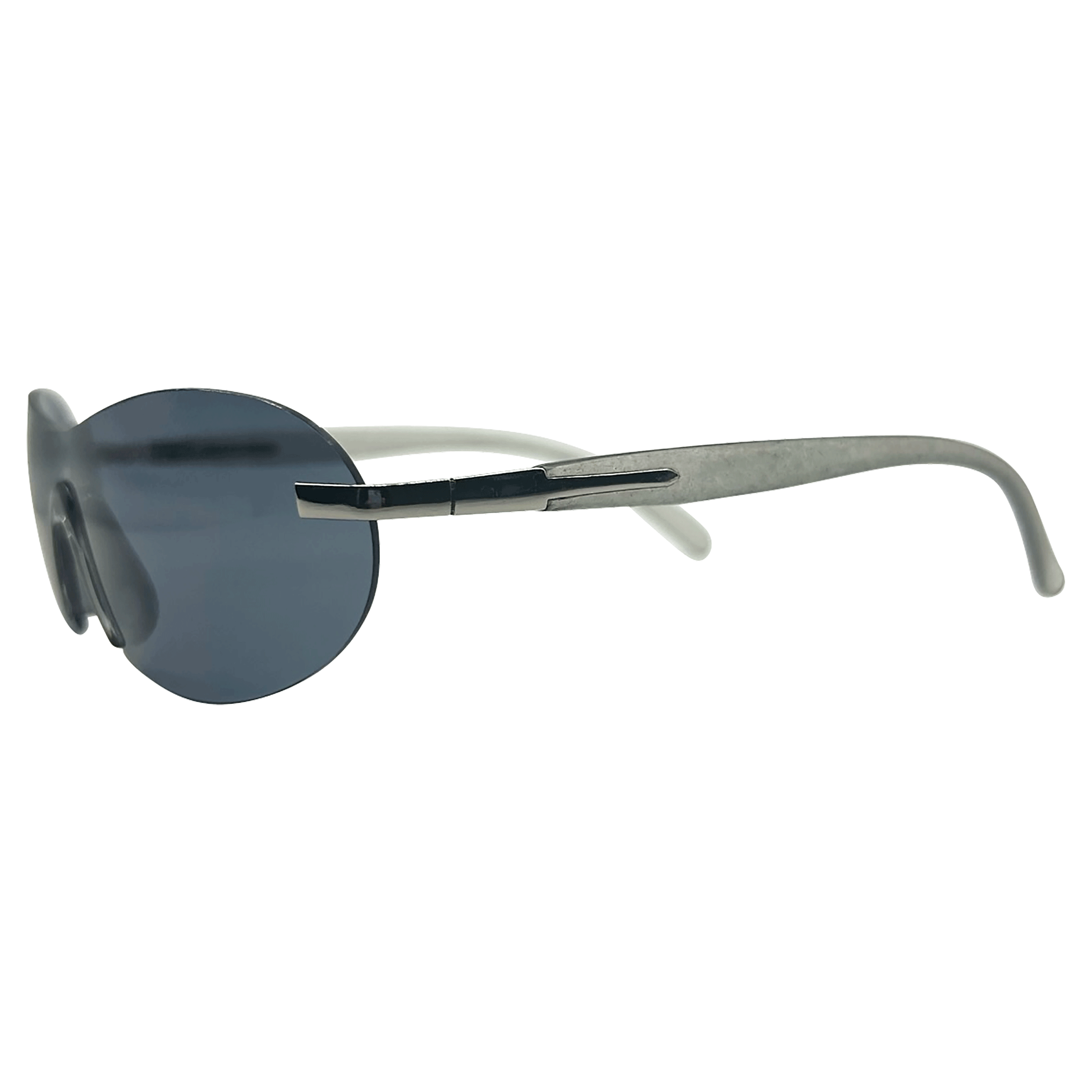 JUICED Rimless Shield Sunglasses-Giant Vintage Eyewear