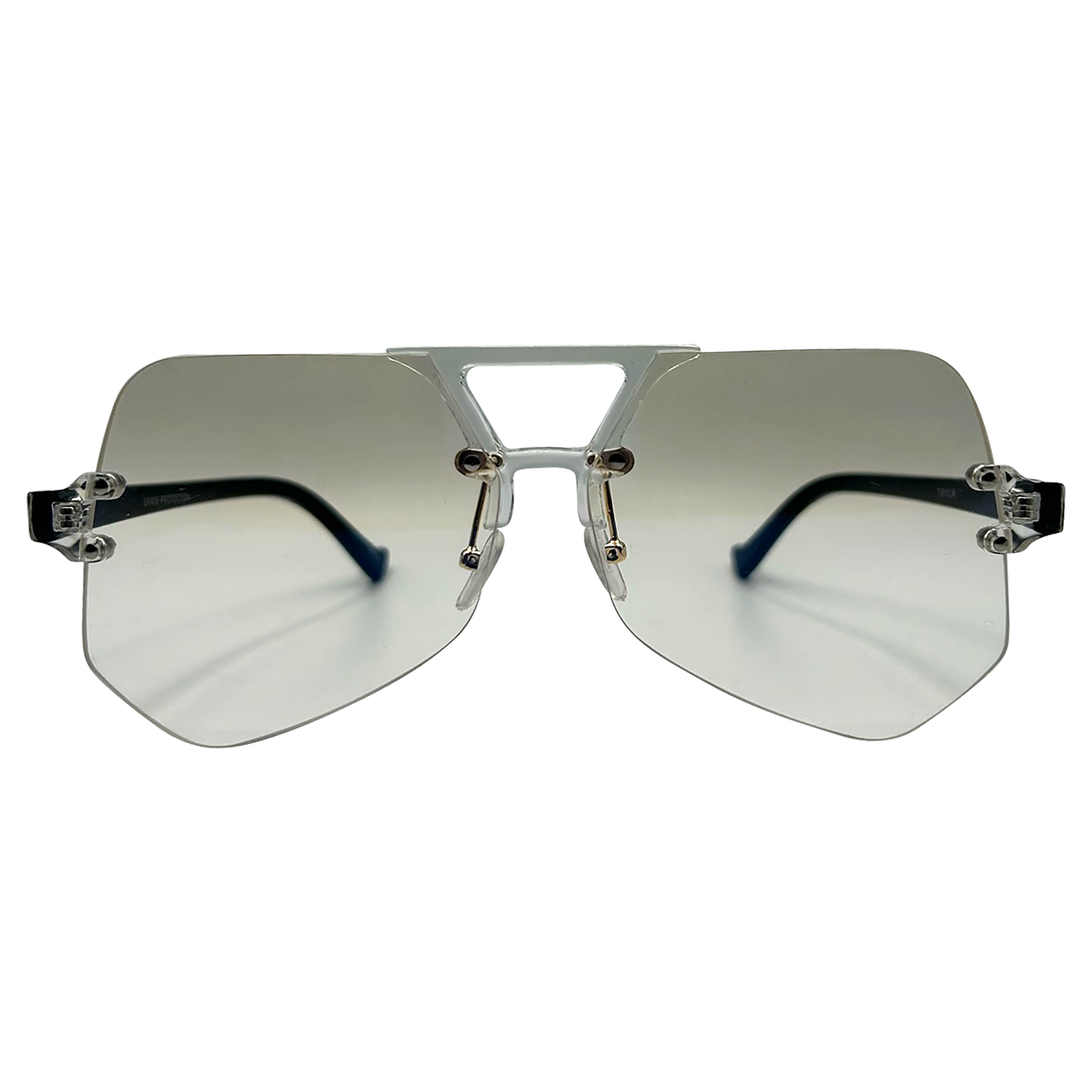 JUICE Aviator GlassesBlack/Clear-Giant Vintage Eyewear