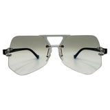 JUICE Aviator GlassesBlack/Clear-Giant Vintage Eyewear