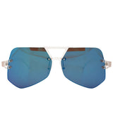 JUICE Aviator GlassesCrystal/Blue-Giant Vintage Eyewear