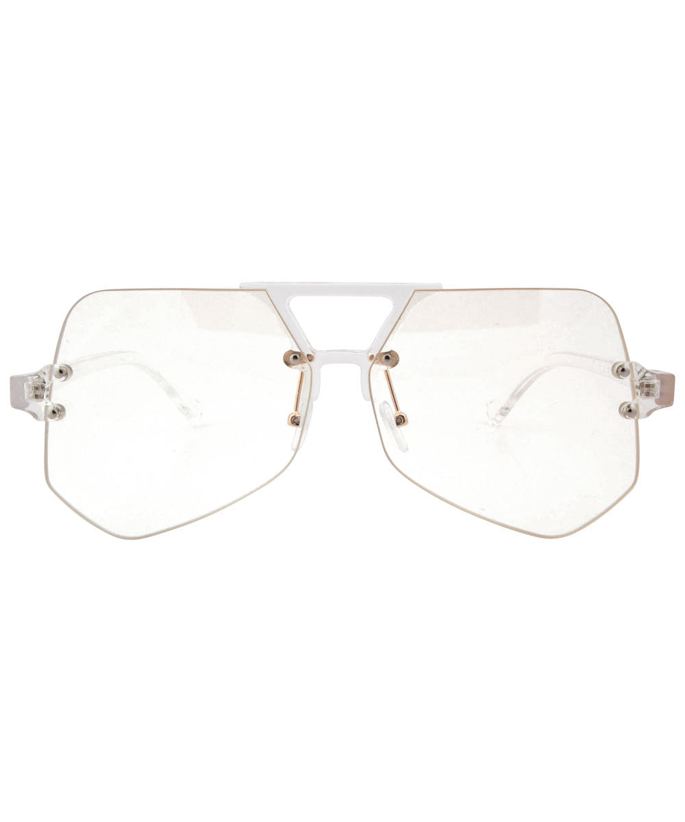 JUICE Aviator GlassesCrystal/Clear-Giant Vintage Eyewear