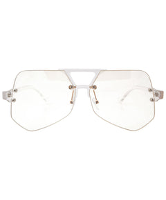 JUICE Aviator GlassesCrystal/Clear-Giant Vintage Eyewear