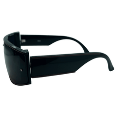 JUPITER Black/Maroon Shield Sunglasses-Giant Vintage Eyewear