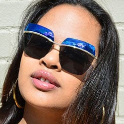 kahlo silver blue sunglasses
