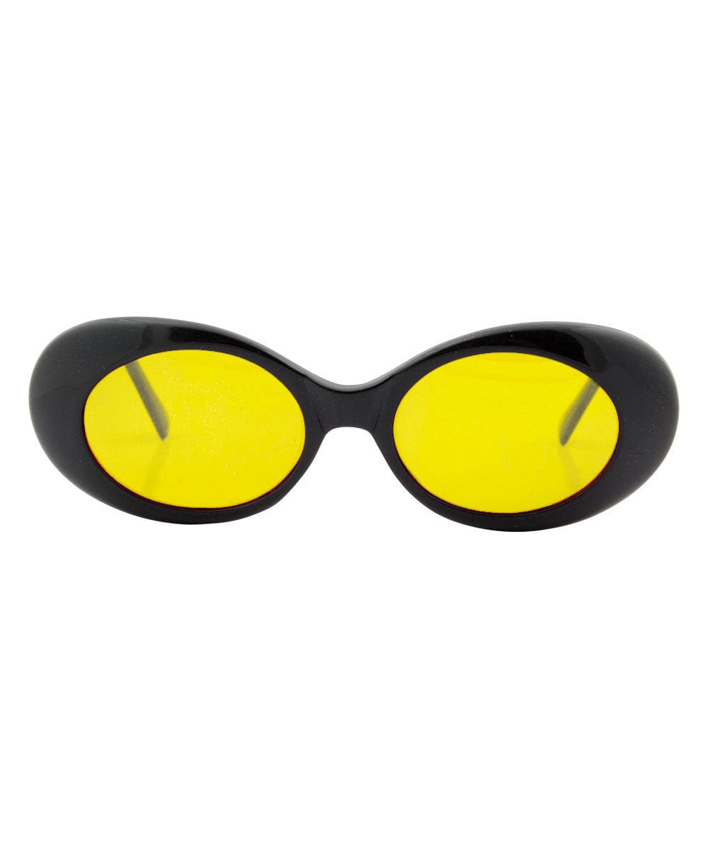 kels black yellow sunglasses