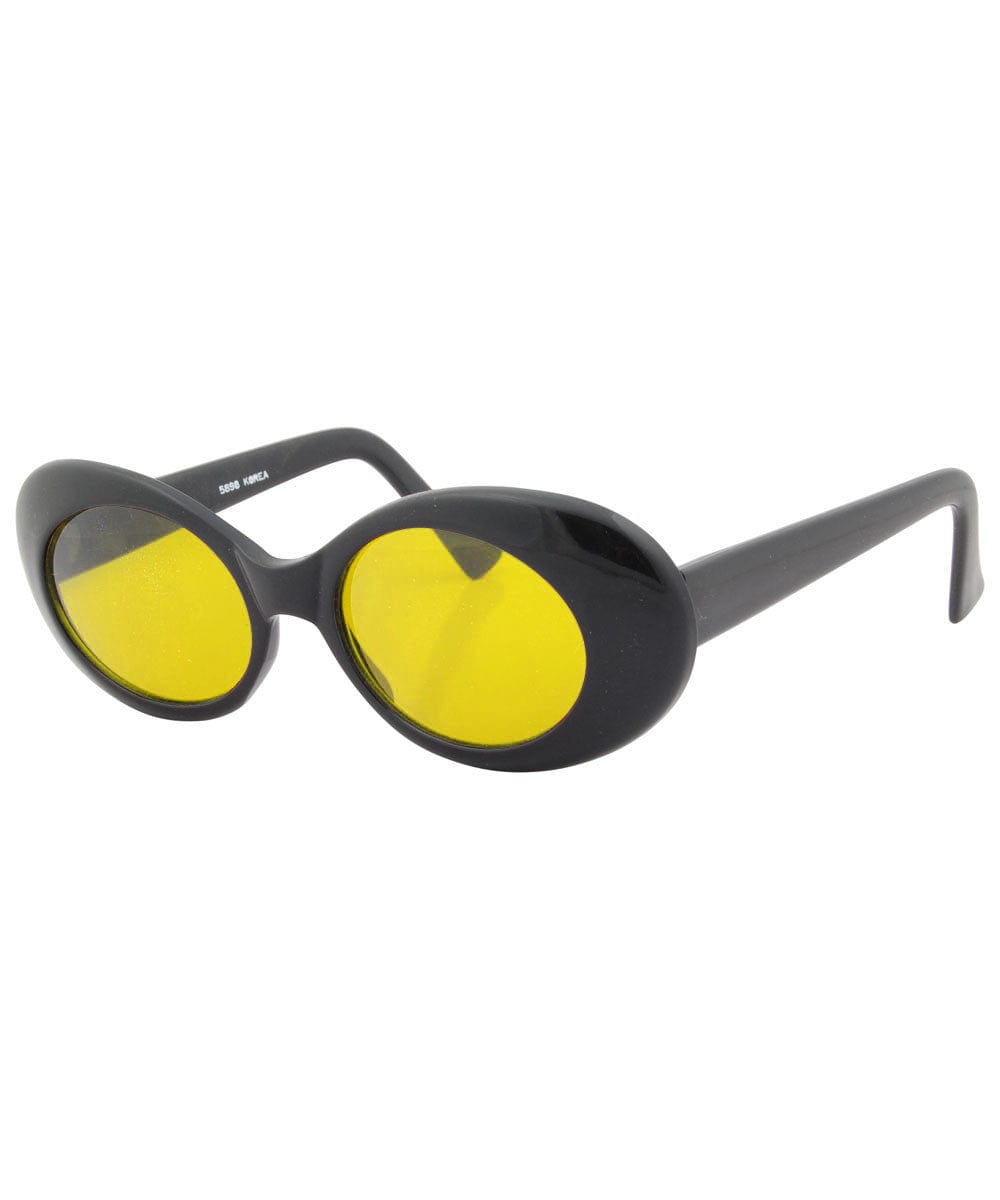 kels black yellow sunglasses