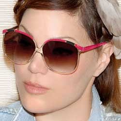 kisses crystal red blk sunglasses