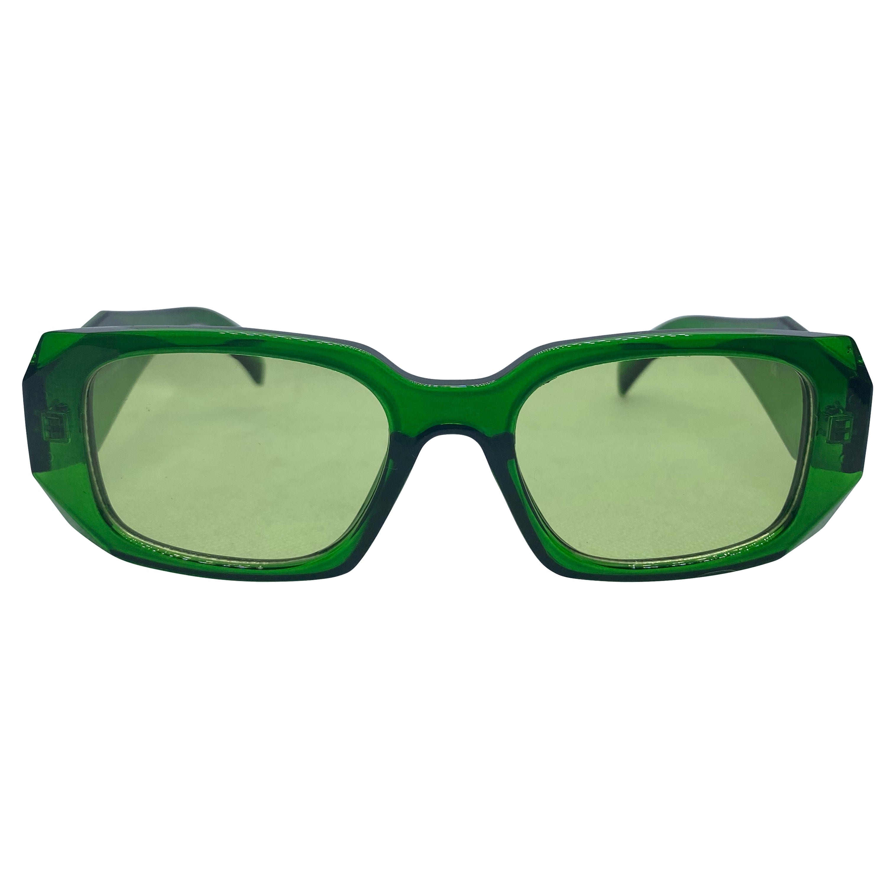 KNIGHT Green/Green Square Sunglasses