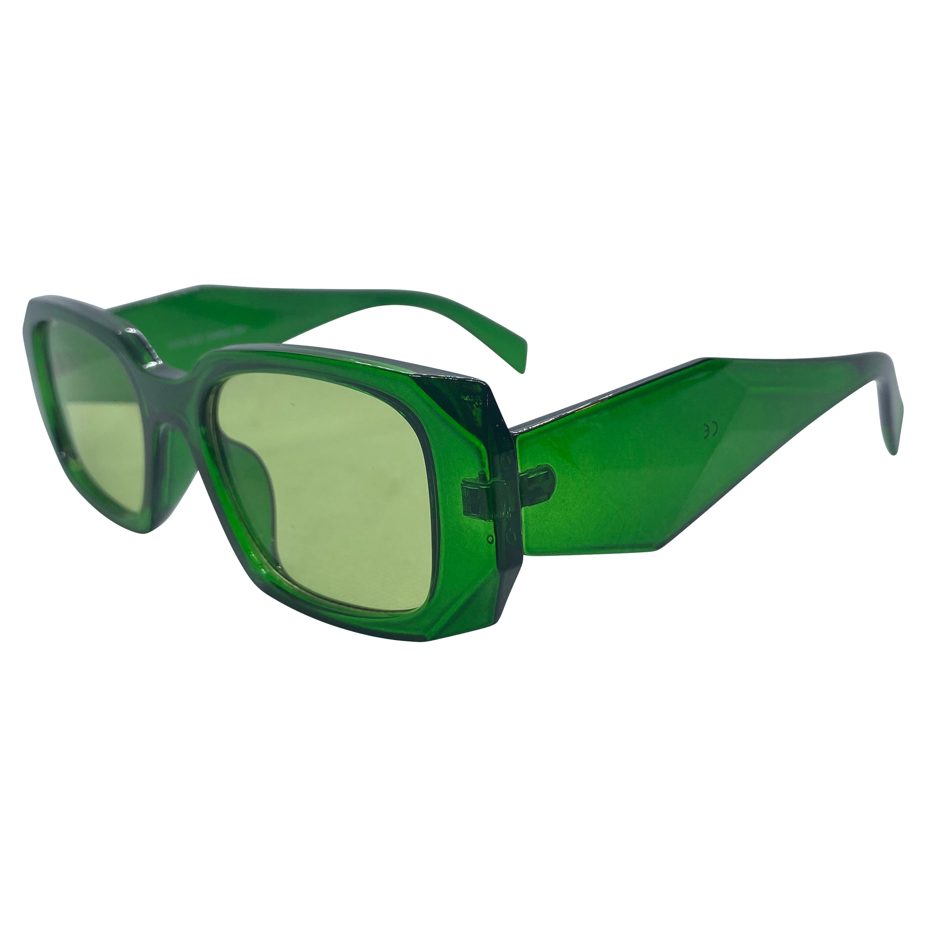 KNIGHT Green/Green Square Sunglasses