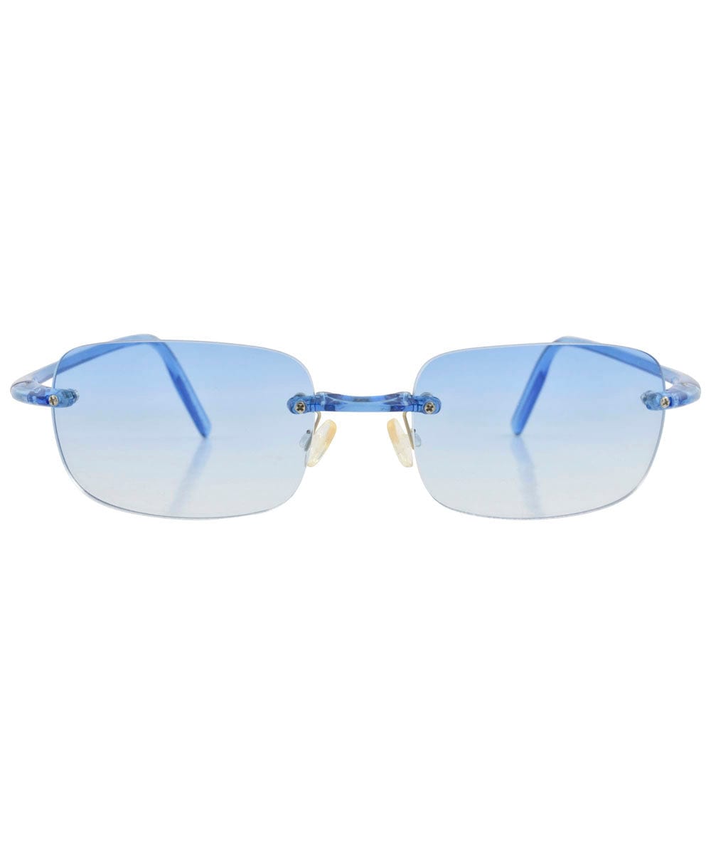 TAFFY Blue Rimless Sunglasses