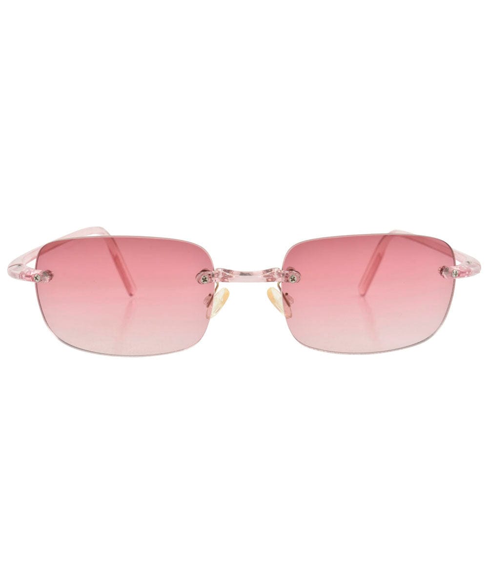 TAFFY Pink Rimless Sunglasses