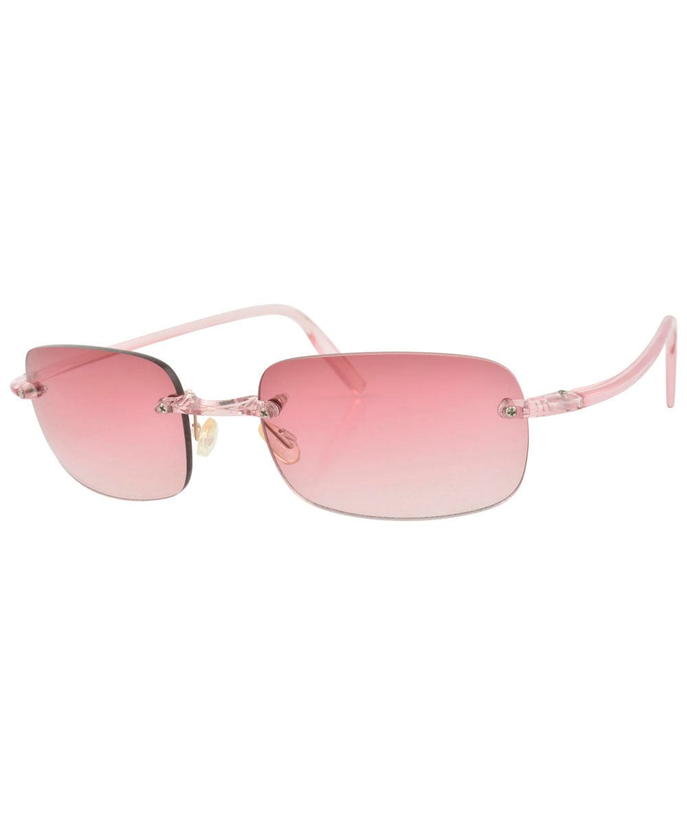 TAFFY Pink Rimless Sunglasses