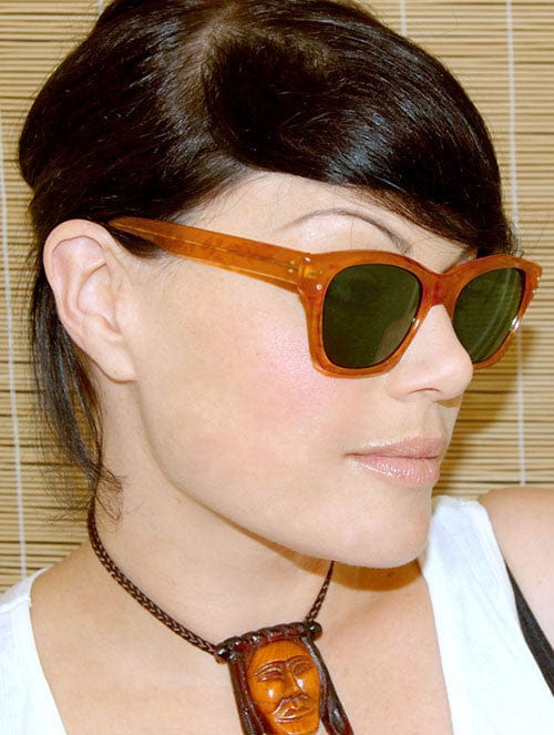 lana amber green sunglasses