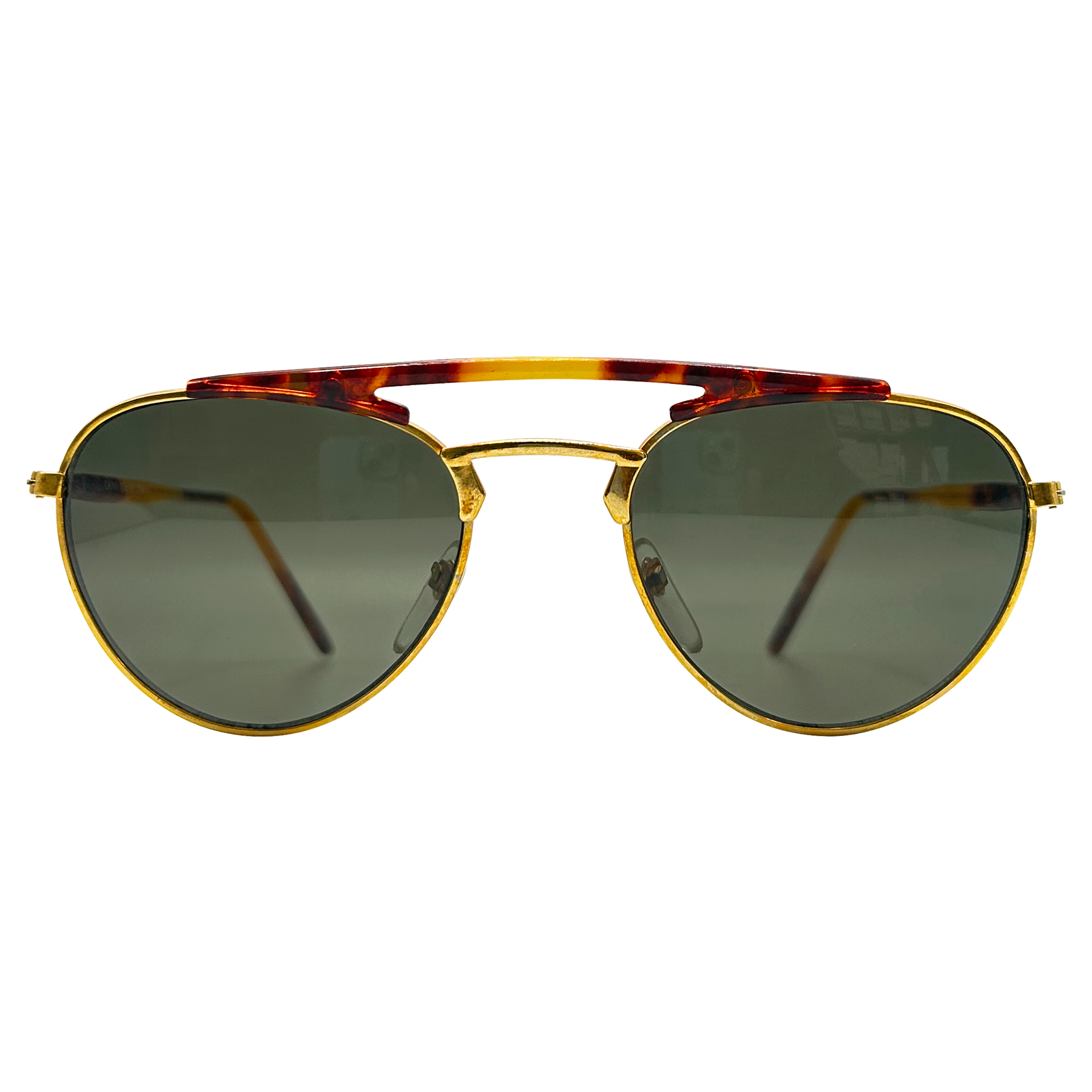LIDO Gold Retro Aviator Sunglasses