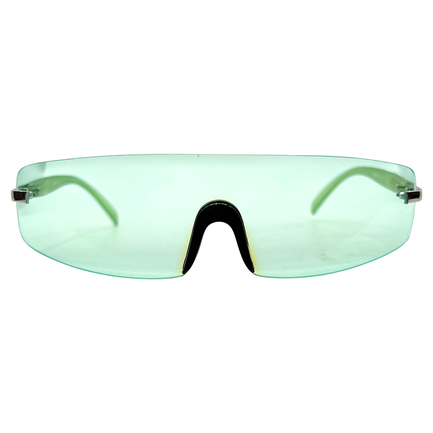 LIMEADE Rimless Shield SunglassesGreen-Giant Vintage Eyewear