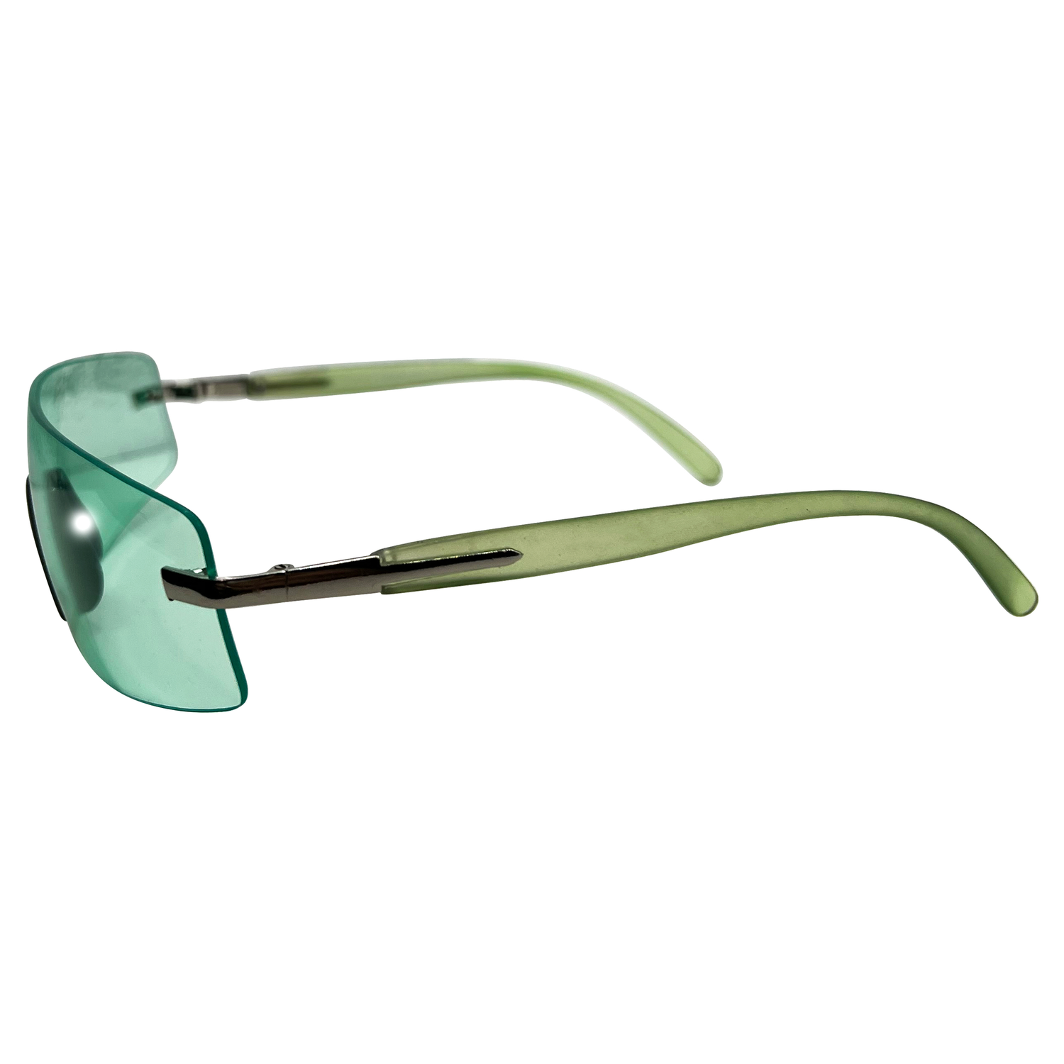 LIMEADE Rimless Shield Sunglasses-Giant Vintage Eyewear