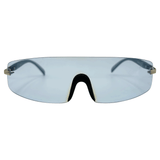 LIMEADE Rimless Shield SunglassesBlue-Giant Vintage Eyewear