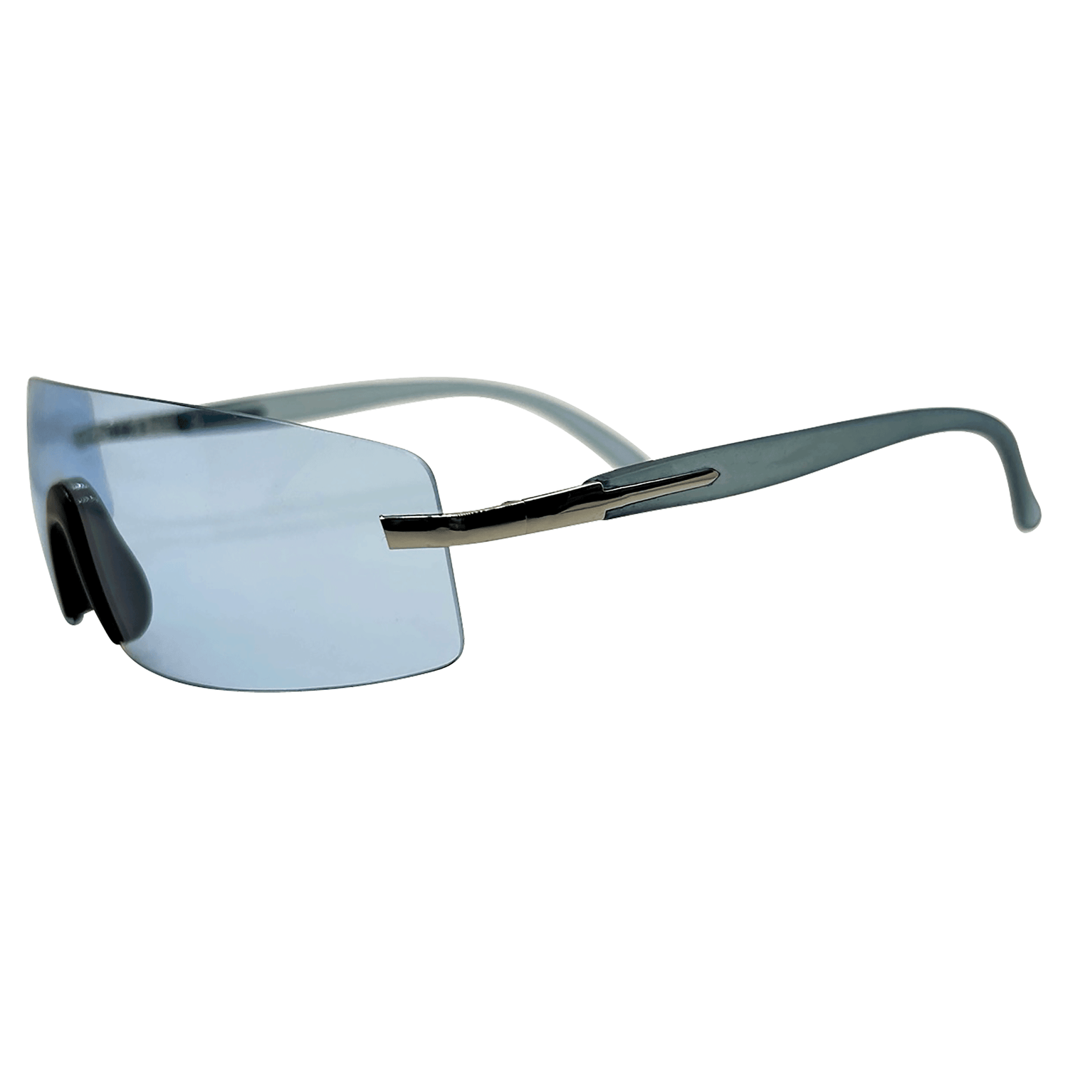LIMEADE Rimless Shield Sunglasses-Giant Vintage Eyewear