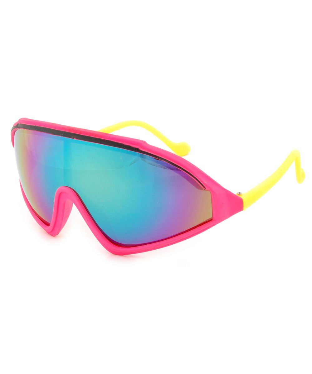 the lip pink yellow sunglasses