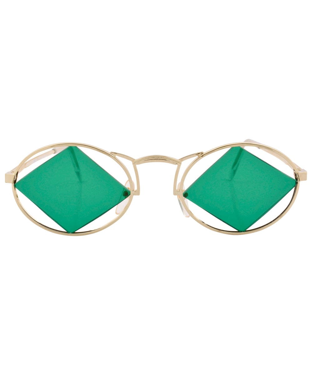 lovecraft green gold sunglasses