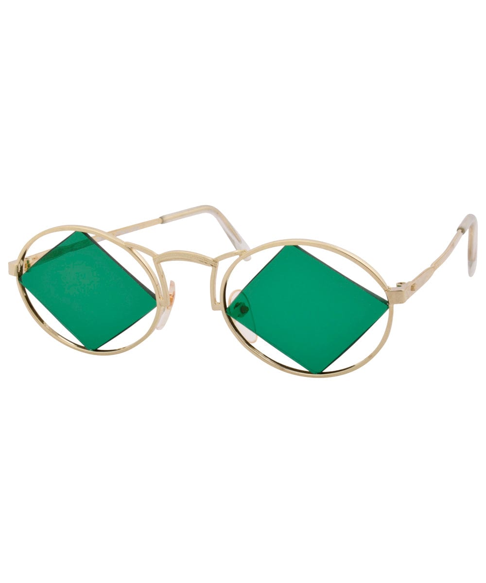 lovecraft green gold sunglasses