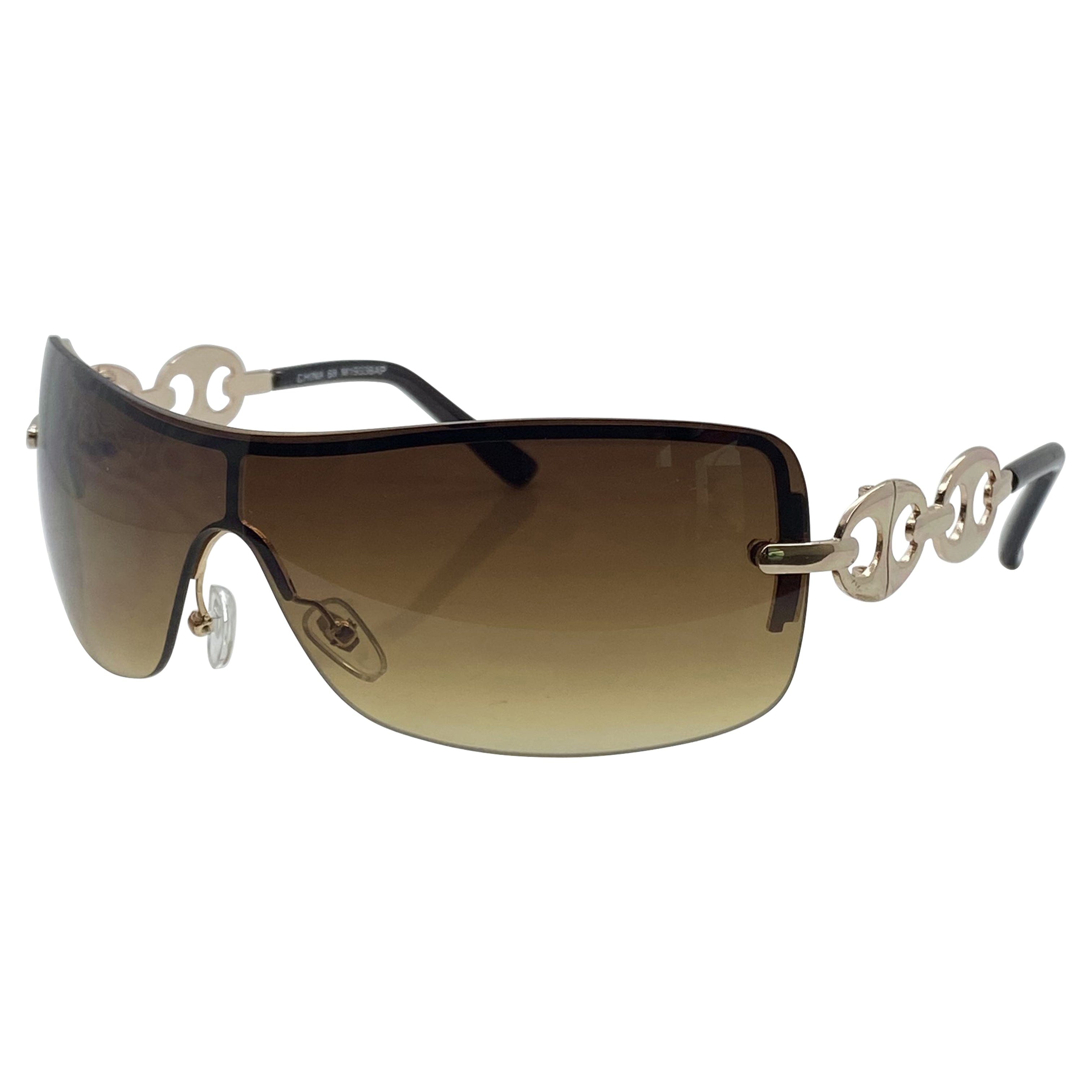 LOYALTY Amber/Silver Rimless Sunglasses