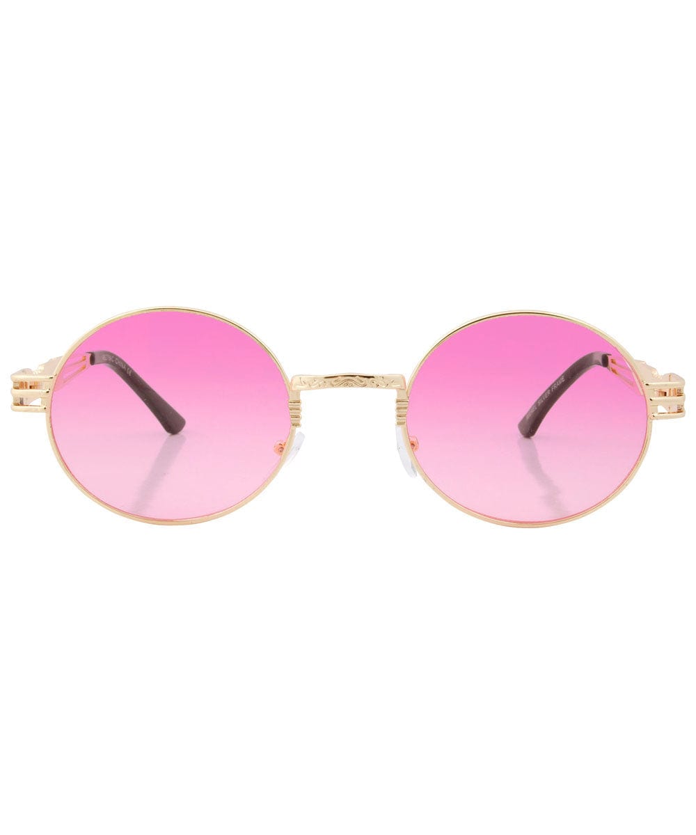 luvah pink gold sunglasses