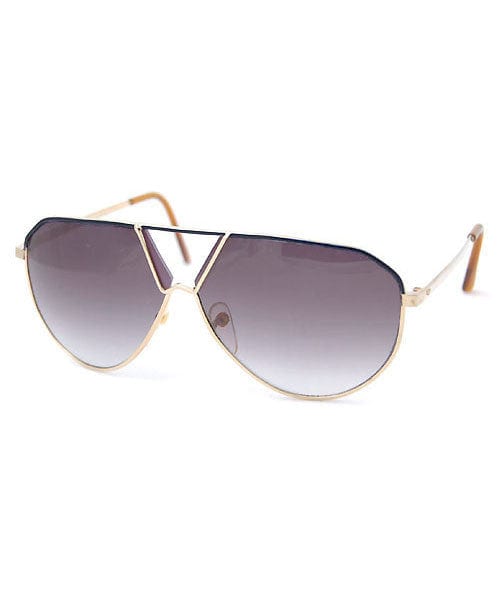 the player gold black sunglasses