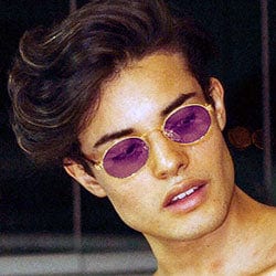 mally purple sunglasses