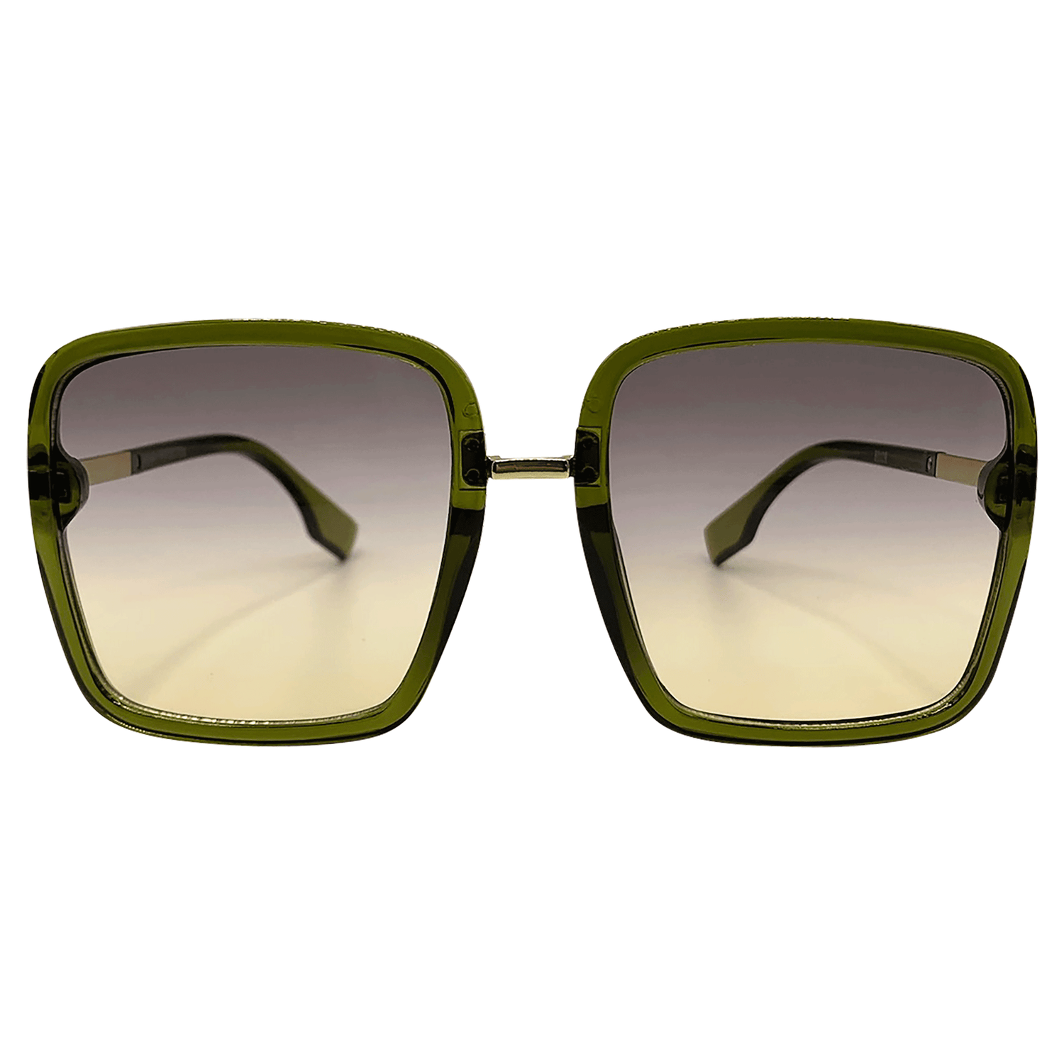 MANIFEST 70s Retro Oversized SunglassesOlive Green-Giant Vintage Eyewear