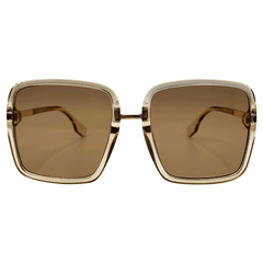 MANIFEST 70s Retro Oversized SunglassesTan-Giant Vintage Eyewear
