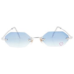 MARY KATE Blue/Pink Rimless Sunglasses