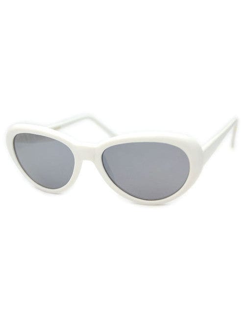 matinee white mirror sunglasses
