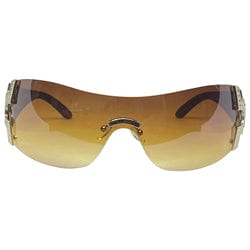 MINI NIKKI Silver/Amber Shield Sunglasses
