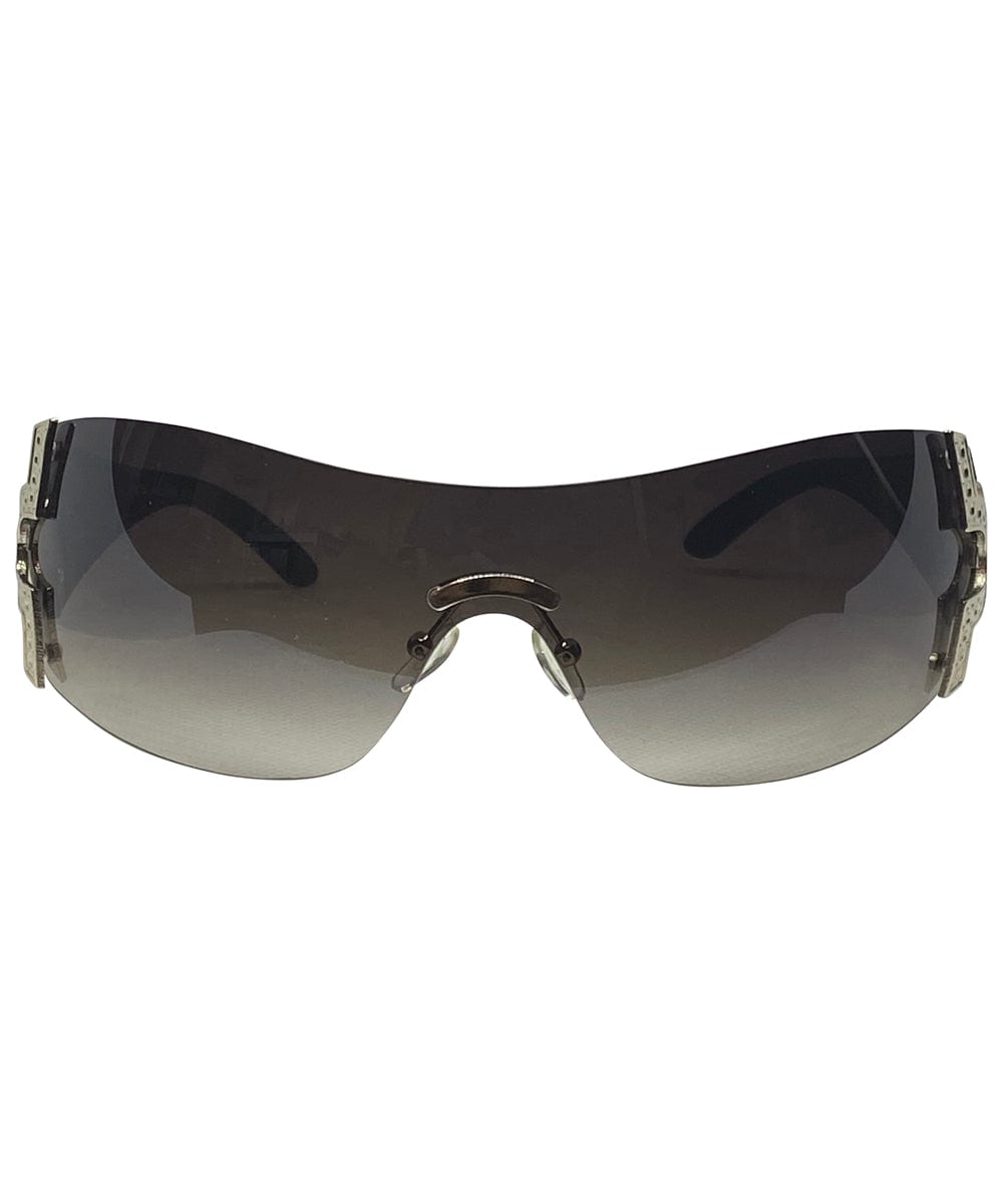MINI NIKKI Silver/Smoke Shield Sunglasses