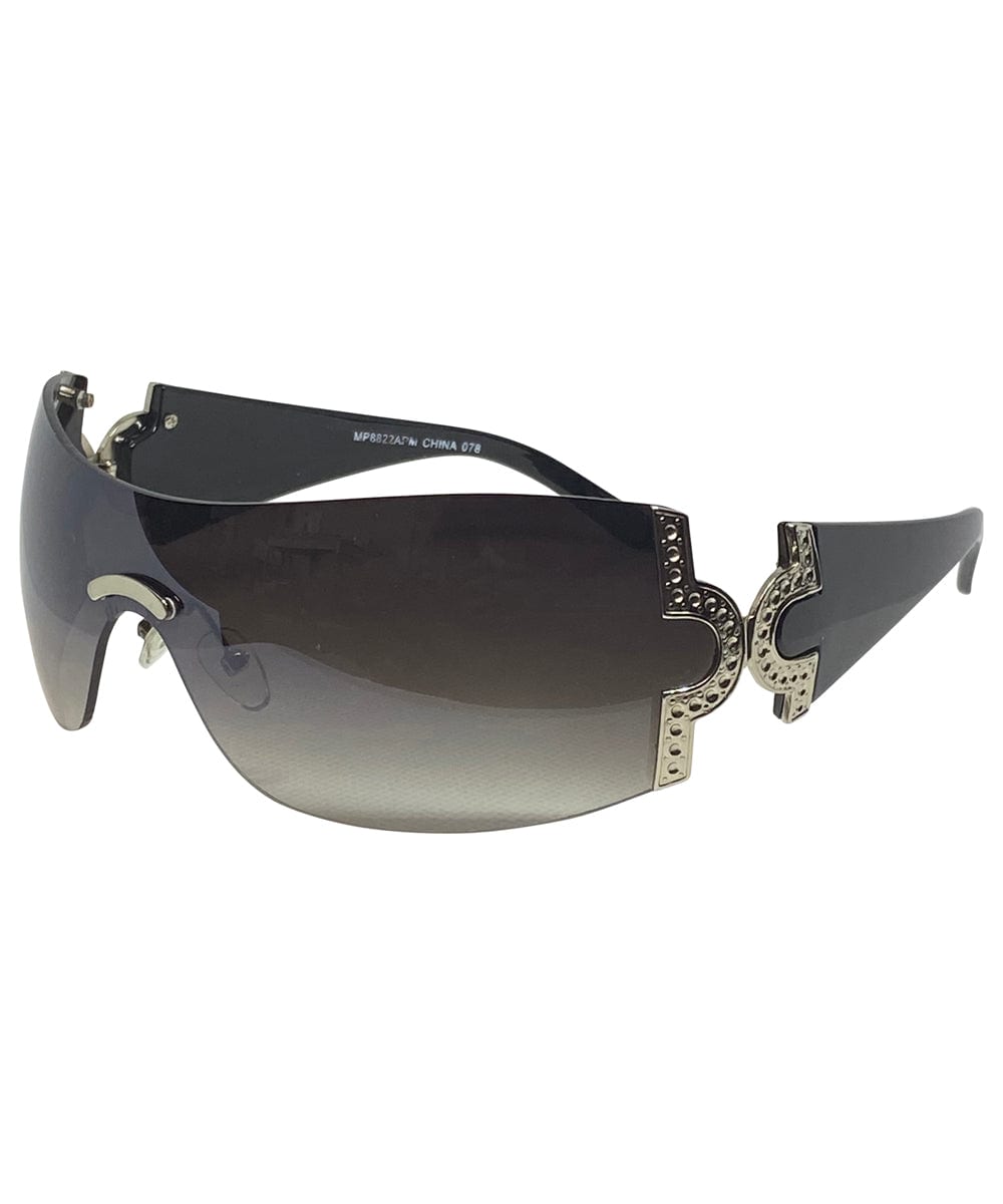 MINI NIKKI Silver/Smoke Shield Sunglasses