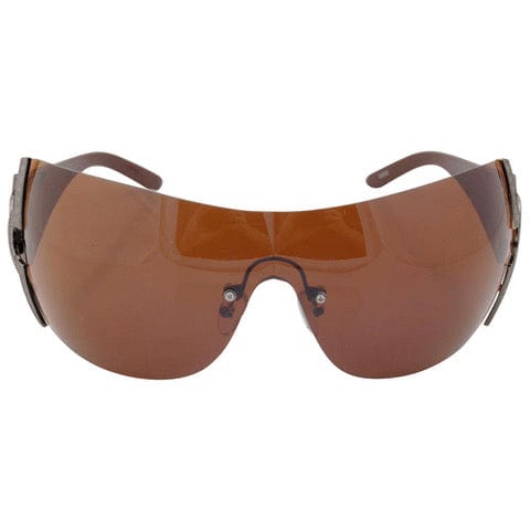 NICOLE Gunmetal/Brown Shield Sunglasses