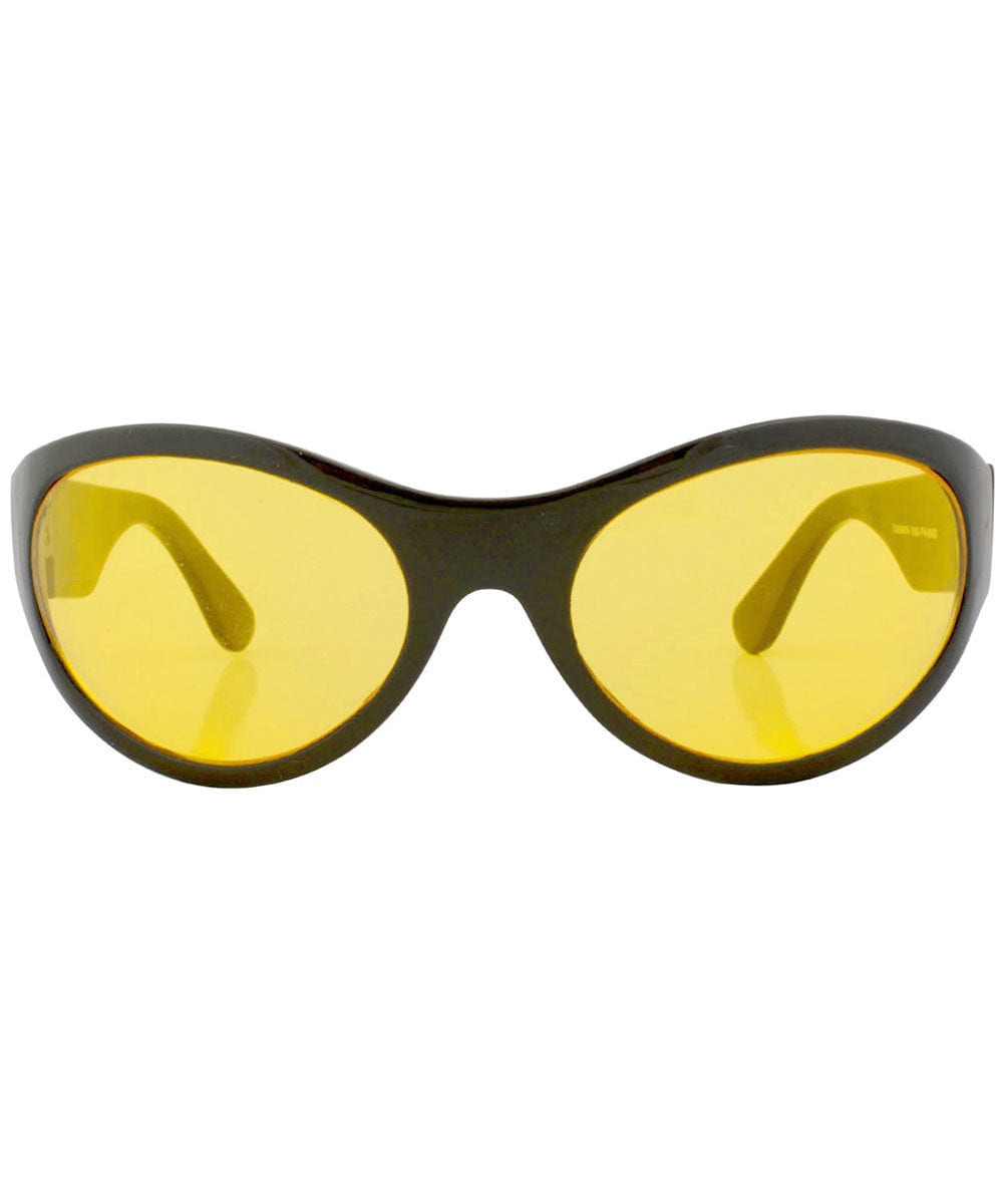 obtain black yellow sunglasses